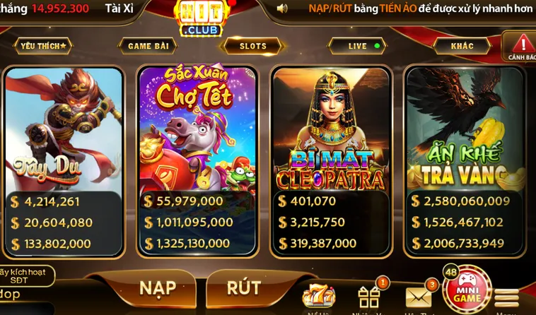 Slots Hitclub Thiên Đường Quay Hũ Đổi Thưởng Đỉnh Cao Với Cơ Hội Nổ Jackpot Khủng
